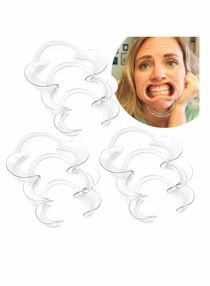 Dental Cheek Retractor, 100% BPA-Free C-Shape Autoclavable Mouth Opener Retractors for Dental Cheek Retractor Mouth Opener , Party, Mouthguard Challenge Game (3x Size S, 3x Size M, 3x Size L) (9 Pack) 