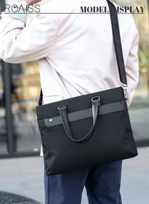 Casual Business Briefcase Laptop Bag Classic Large Crossbody Shoulder Bag Soft Waterproof Wear-resistant Handbag for Men Travel Office Work Black 