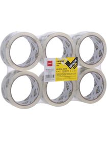 Deli Packing Tape 50 Meter Length x 48 mm Width Clear 6 Rolls 