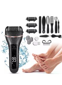 Electric Callus Remover for Feet with Rechargeable Waterproof 22 in 1 Professional Pedicure Kit,Foot Care Tools Wet & Dry Foot File For Dead Skin&Cracked Heel or Rough Hand With 3 Roller Heads 2 Speed 