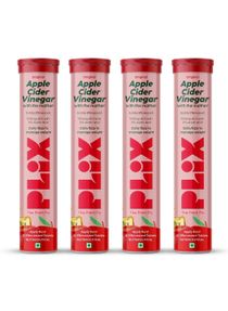 Apple Cider Vinegar 15 Effervescent Tablets, Pack of 4 with vitamin B12 | 100% vegan | No added Sugar | Easy to consume| Gluten Free 