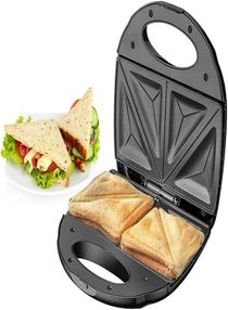 Sandwich Maker  Bread Toaster Breakfast Machine Non-Stick Easy Clean 750W Triangle Cooking 
