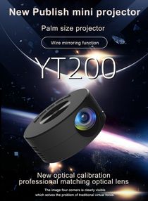 LED Mini Projector 10W YT200 Black 
