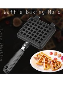 Non-Stick Double-Side Waffle Baking Mold Pan Household Gas Aluminum Alloy Cone Maker Press Plate Cooking Tool Iron 