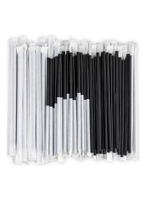 250-Piece long Individually Wrapped Disposable Plastic Drinking Straws 24 cm 