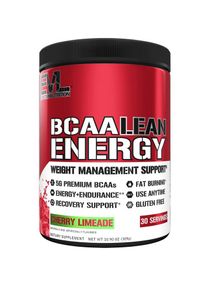 Evl Bcaa Lean Energy Powder Pre Workout Green Tea Fat Burner Support With Bcaas Amino Acids And Clean Energizers Bcaa Powder Post Workout Recovery Drink For Lean Muscle Recovery Cherry Limeade 