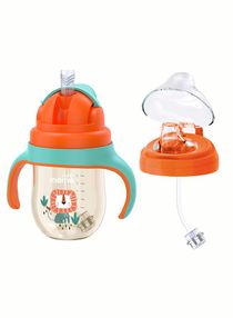 PPSU Baby Sippy Cup Boys and Girls Toddler Straw Cups Kids Water Bottle Spill Proof for School Outdoor Or Indoor BPA Free Easy To Hold 266ml 