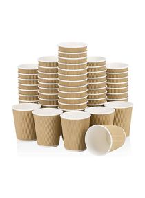 Ripple Cup Brown 8 Ounce Without Lid 25 Pieces 