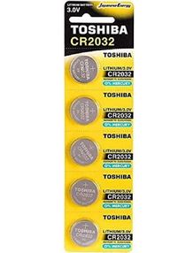 Toshiba CR2032 3V Lithium Battery Pack of 5 