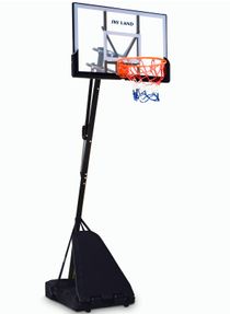Basketball Hoop Stand Set With Adjustable Height Of 8-10 ft For Adults , 44" Shatterproof Acrylic Backboard | Shooting Hoop With Wheels For Basketball Sports Indoor/Outdoor 