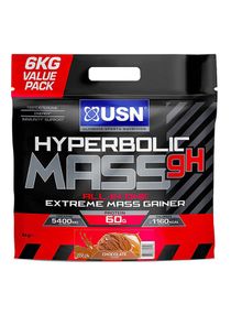 USN Hyperbolic Mass Chocolate 6kg: High Calorie Mass Gainer Protein Powder for Fast Muscle Mass and Weight Gain, With Added Creatine and Vitamins 