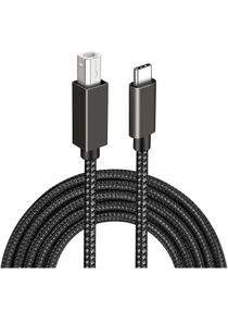 USB 2.0 Type B to Type C Male Nylon Braided Cable for laptop/printer/scanner 1.5meter/4.9ft 