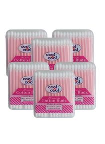 Cool & Cool Organic Cotton Buds - Pink, 50's x 6 