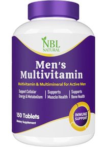 High Potency Multivitamin for Active Men Muscle Health Support Immune Support Energy and Metabolism Support 150 Tablets 