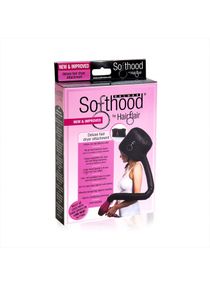 Bonnet Hood Hair Dryer Attachment by Hair Flair • Suitable For All Types of Hair & Hair Extensions • Perfect For Travel • Award Winning Original Patent • Deluxe Softhood • Healthy & Damage Free (Black 