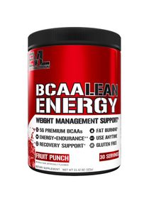 Evl Bcaa Lean Energy Powder Pre Workout Green Tea Fat Burner Support With Bcaas Amino Acids And Clean Energizers Bcaa Powder Post Workout Recovery Drink For Lean Muscle Recovery Fruit Punch 