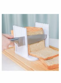 Bread Slicer for Homemade Bread, Adjustable Toast Slicing Guide, Slices Evenly Loaf Cutting Guide, Foldable Sandwich Bagel Cutter Machine, 1 Pcs 