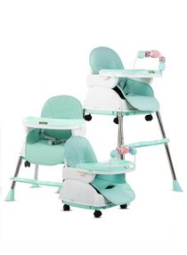 4 In 1 Nora Convertible High Chair For Kids With Adjustable Height And Footrest Baby Toddler Feeding Booster Seat With Tray Safety Belt Kids High Chair For Baby 6 Months To 4 Years Green 