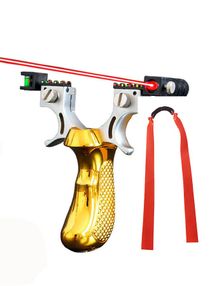 Outdoor strong zinc alloy slingshot with laser infrared 