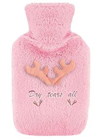 Hot Water Bottle with Soft Hand Pocket Cover, Soft Plush Hand Waist Warmer Cover 2L Large Capacity - Hot Water Bag for Pain Relief, Neck & Shoulders, Feet Warmer, Menstrual Cramps, Hot & Cold 