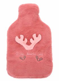 Hot Water Bottle with Soft Hand Pocket Cover, Soft Plush Hand Waist Warmer Cover 2L Large Capacity - Hot Water Bag for Pain Relief, Neck & Shoulders, Feet Warmer, Menstrual Cramps, Hot & Cold 