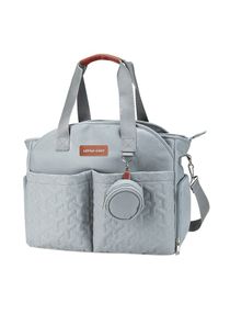 Quilted Diaper Bag With Pacifier Pouch-Blue 