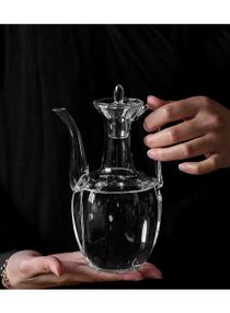 Heat Resistant Borosilicate Song Dynasty Arabic Style Glass Teapot for Tea, Coffee, Juice And For Everyday Use, 600ML 