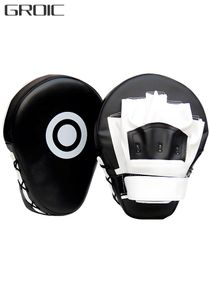 Boxing Curved Focus Punching Mitts, Shock Absorbent Training Hand Pads, Extra Large & Thicken Leatherette Boxing Equipment,Ideal for Karate, Muay Thai Kick, Sparring, Dojo, Martial Arts, MMA 