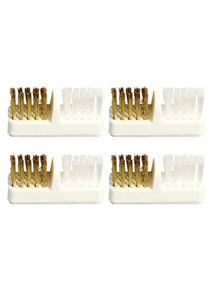 4Pcs Nail For Accessories Girls Manicure Home Head Remover Cleaning Equipment Copper Ladies Cleaners Brush Brushes Machine Cleanser Brushes: Cleaner Drill Dual Wire Bit Clean 