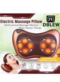 Shiatsu Neck And Shoulder Massage Pillow Body Back Relaxation by 8 Heads With Heating Kneading Therapy 