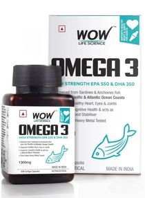 Omega-3 1000mg Capsules with Fish oil - Pack of 60 Capsules 