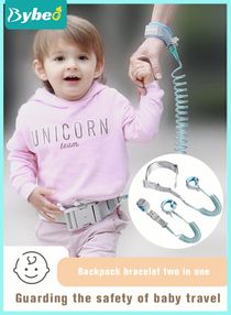 2 in 1 Toddler Leash, Baby Anti Lost Wrist Link, Child Safety Harness Tether, Kids Walking Wristband Assistant Strap Belt for Parent Boys Girls Outdoor Activity 