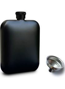 Portable Hip Flask With Funnel 170ml Black 