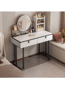 Makeup Vanity Table Dressing Table Flip Mirror With Drawers 80 CM 