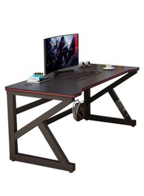 Gaming Desk 39 Inch Large Manual Height Adjustable Black Gaming Computer Desk, Home Office Standing Table, Executive Workstation 