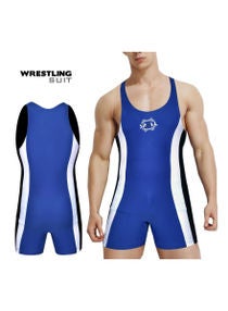 Spall Mens Wrestling Suit One Piece Wrestling Singlet Bodysuit Underwear Sport Body Suit Gym Outfit Breathable 