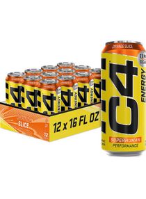 C4 Energy Drinks Orange Slice 473ml Pack Of 12 