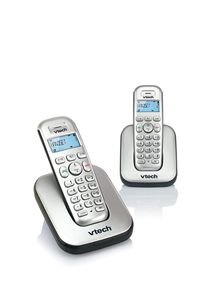 Vtech 2 Handset Digital Cordless Phone with Caller ID/Call Waiting - Silver ES1210-2 