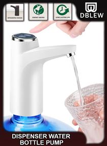 Universal Smart Chargeable Electric Portable Water Drinking Bottle Dispenser Pump for 3 5 Gallon with Large Capacity Battery Micro USB Charging Use in Home Kitchen Office Living Room 