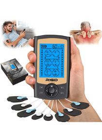 Muscle Stimulator TENS EMS Unit, 24 Modes Muscle Massager for Pain Relief Therapy, Muscles and Nerves Stimulator, Muscle Massager with 10 Pads, with Carry-on bag and Gift Box 