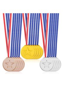 Winner Medals, 36 Pcs Plastic Gold Medals Silver Medals and Bronze Medals for Kids Sports Award, Games Competition, Talent Show, Spelling Bee, Gymnastic Party Favors, and Decorations 