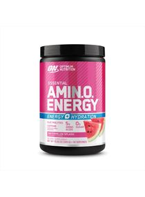 Amino Energy Plus Electrolytes Energy Drink Powder, Caffeine for Pre-Workout Energy and Amino Acids/BCAAs for Post-Workout Recovery, Watermelon Splash, 10.5 Ounces (30 Servings) 