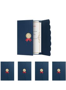 5Pcs A4 Certificate Holder Graduation Diploma Cover Degree Certificate Holder Trifold Document Covers for Award Certificates 