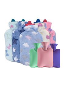 Hot Water Bag-Hot pack for Pain Relief, Hot Water Bottle,Cold and Hot Pack with velvet cover, (Assorted colors) 