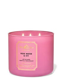 Rose Water & Ivy 3-Wick Candle 