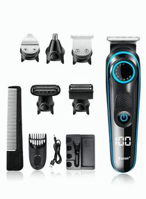 Hair Clippers, 5 in 1 Multifunctional Beard Nose Body Trimmer Shaver Set for Men, Professional Home Barber Kit with USB Charging & Adjustable Limit Comb 