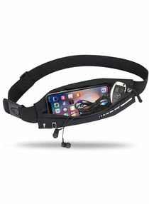 Slim Running Belt for Women  Men, Running Waist Pack Phone Holder, Jogging Workout f anny Pack Runners Pouch Gear Accessories for iPhone 12 11 Pro Max XS XR 8 7 Plus Traveling Gift 