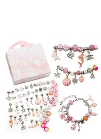 Bracelet Making Kit For Girls Light Pink Beads To Create Jewelry DIY Craft 
