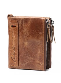 Leather Cowboy Wallet Brown 
