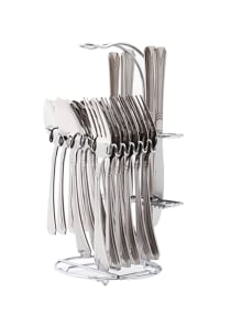 25-Piece Stainless Steel Cutlery Set Silver 